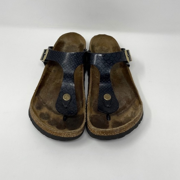 Birkenstock Gizeh Sandals Magic Snake Black - Picture 2 of 8
